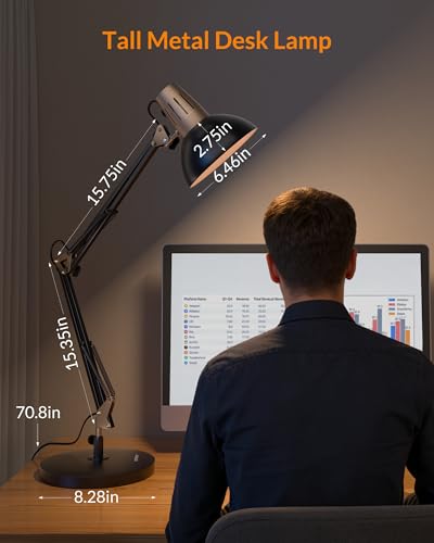 Metal Adjustable Desk Lamp with Clamp