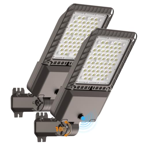 180W LED Parking Lot Light 45000LM Outdoor Street Lights 2 Pack