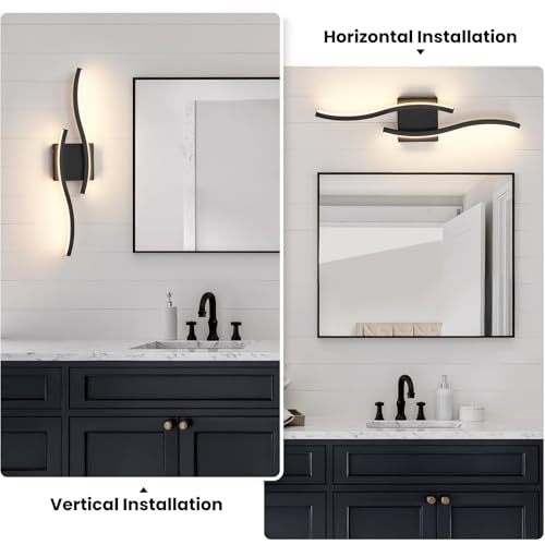 Black Battery Operated Wall Sconces (2 Count)