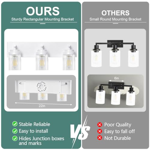 Bathroom Light Fixture White