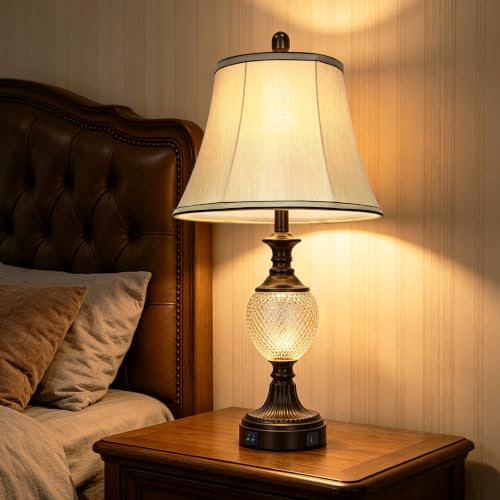 27.5'' Tall Vintage Bedside Table Lamp Single