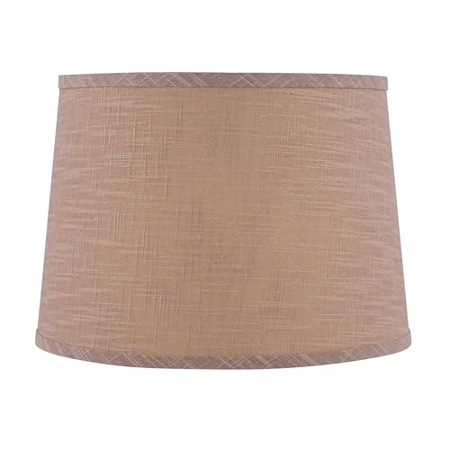 32140 Transitional Hardback Empire Shaped Spider Construction Lamp Shade in Beige Linen Fabric