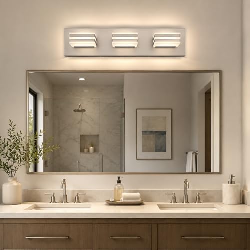 3 Light Brushed Nickel Vanity Light for Bathroom