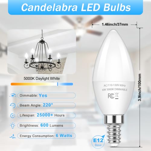 E12 LED Bulbs (12 Count)