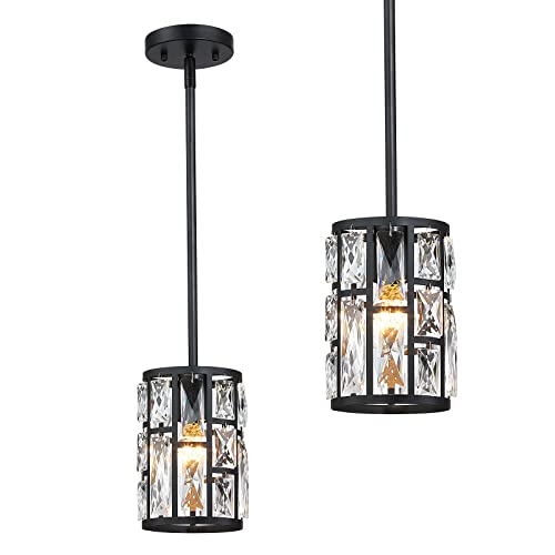 Modern Crystal Pendant Light Fixture 2 (2 Count)