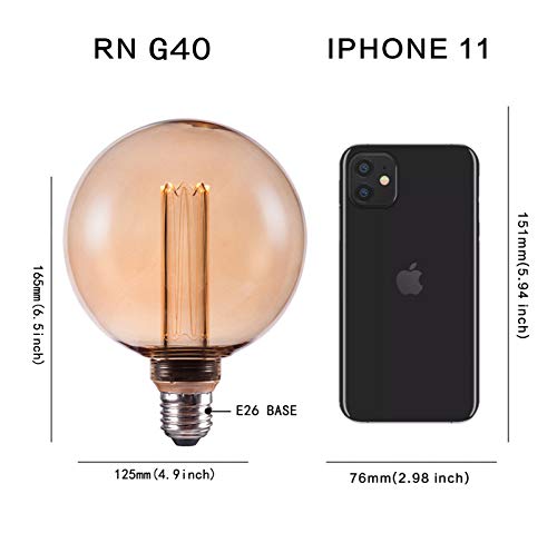 Smart WiFi Decorative Globe LED Light Bulb Dimmable LED Amber G125