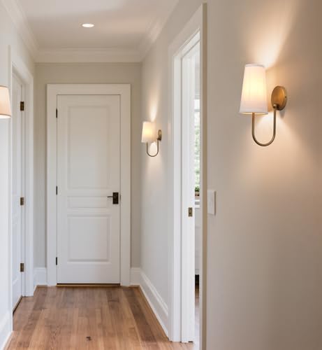 Set of 2 Linen Fabric Wall Sconces (2 Count)