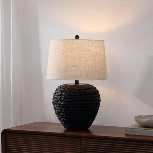 Alaro Table Lamp Woven Water Hyacinth Basket 24.5"