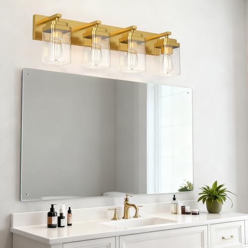Brushed Gold Bathroom Light Fixtures