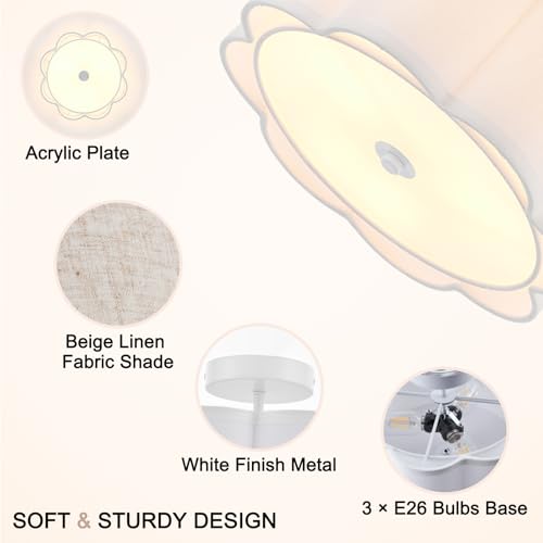 13" White Semi Flush Mount Ceiling Light