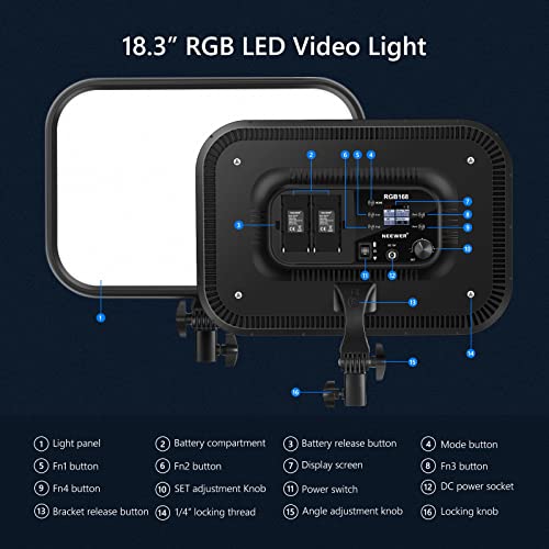 18.3" RGB LED Video Light Panel with APP Control