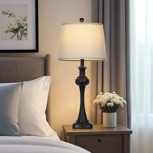 28.75" Black Modern Table Lamps for Living Room