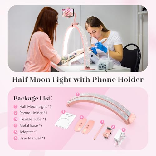 Half Moon Light for Nail Desk