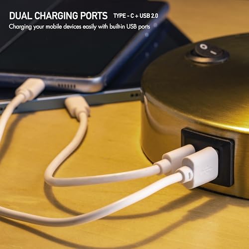 Astrum LED Desk Lamp with Dual USB Charging Ports