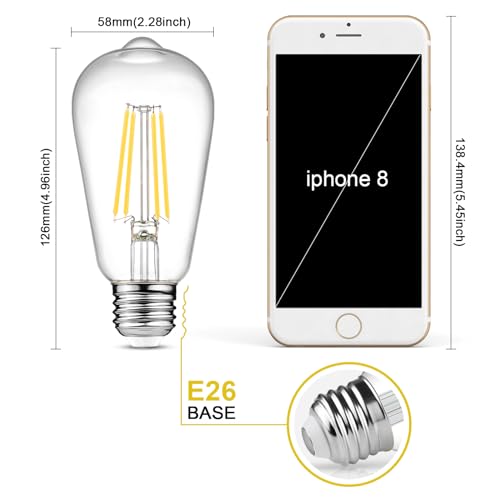 LED Edison Bulbs 6W (8 Count)