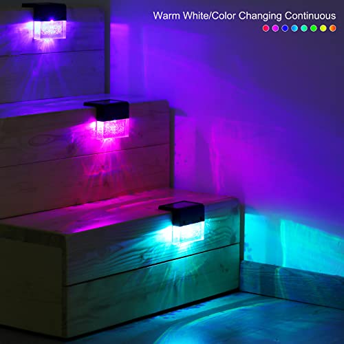 Solar Deck Lights LED Waterproof Solar Step Lights Outdoor 6 Pack (6 Count)