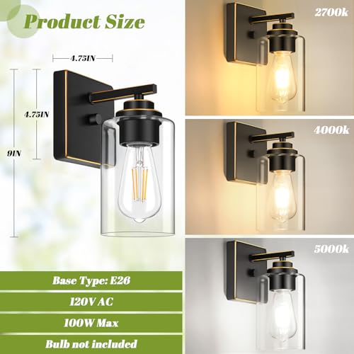 Set of 2 Wall Sconces for Bathroom (2 Count)