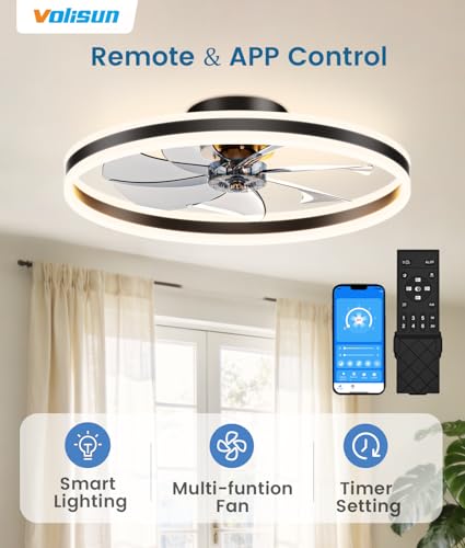Low Profile Ceiling Fans with Lights and Remote
