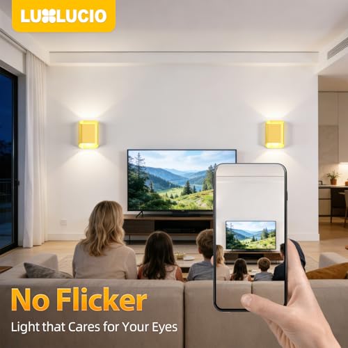 Gold Up & Down Indoor Outdoor LED Wall Sconce (Gold / 2 pack)