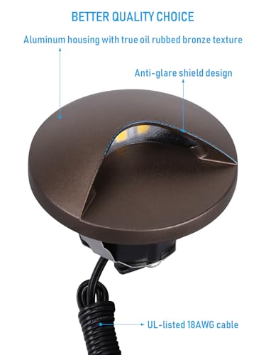 12 Pack Recessed Low Voltage LED Deck Light Anti (12 Count)