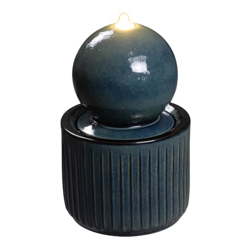Blue Ceramic Sphere Fountain