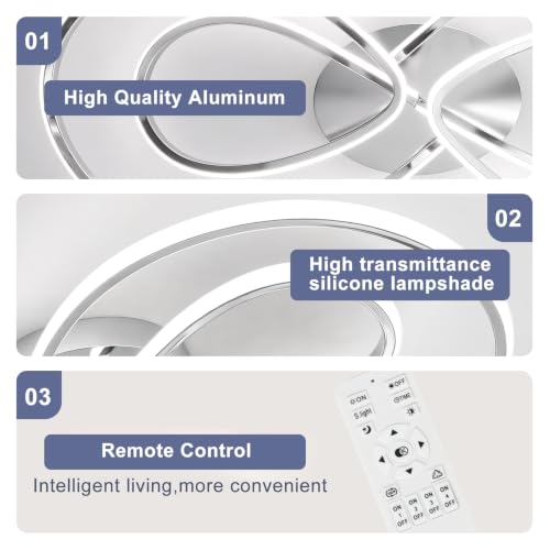 Modern LED Ceiling Light (Chrome)