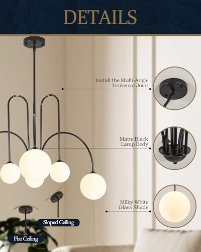 Modern Black Chandelier