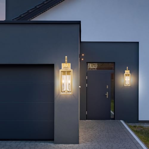 19" Gold Outdoor Wall Lantern 2