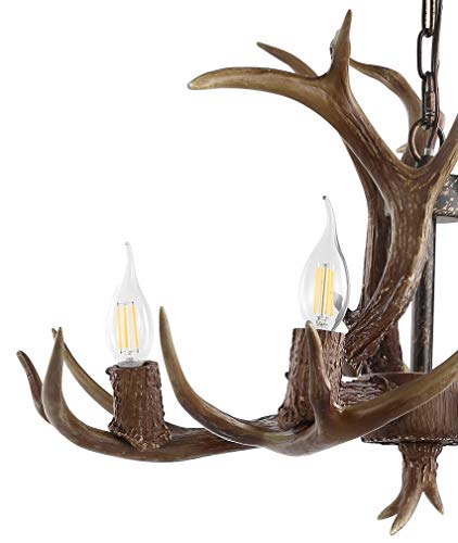 Eldora 4 Light Resin Antler Chandelier 26"