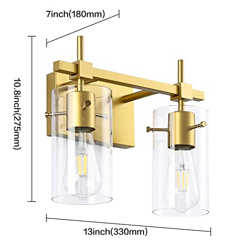 Gold Bathroom Light Fixtures 2 Light Wall Light Fixtures Bathroom Vanity Light Over Mirror Vintage Light