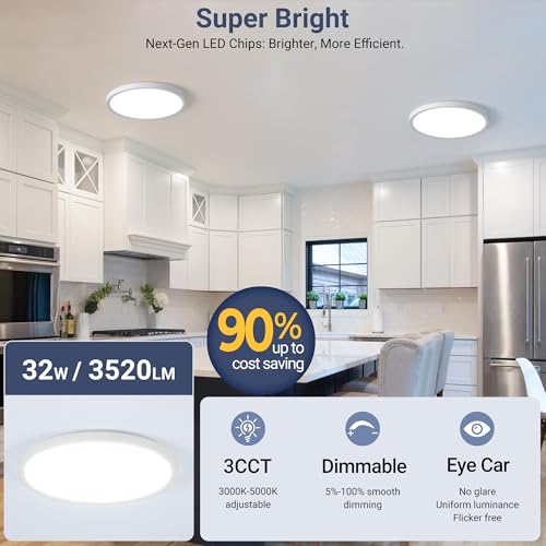 6 Pack 15.8Inch 3520LM LED Flush Mount Ceiling Light (6 Count)