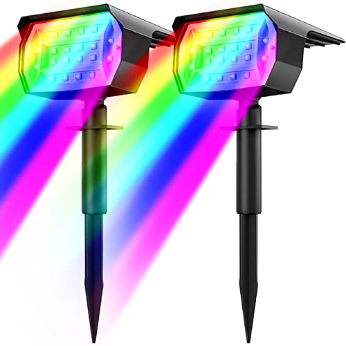 Solar Spot Lights Outdoor Color Changing (2 Count)