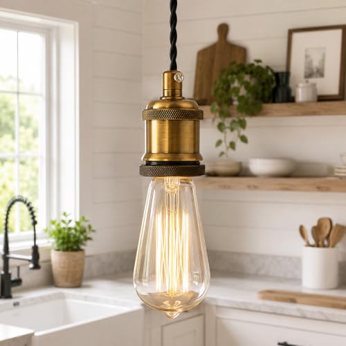 E26 Lamp Holder Socket 66× 41mm Metal Edison Screw Light Socket for 60W LED