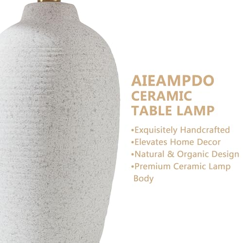 25” Modern Farmhouse Traditional Ceramic Table Lamp