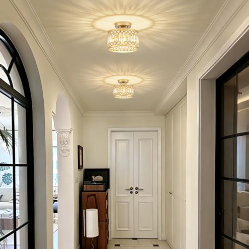 Crystal Gold Ceiling Light