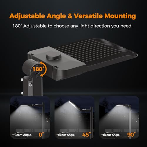 180W LED Parking Lot Light 45000LM Outdoor Street Lights 3 Pack