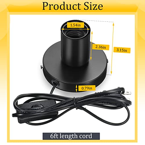 2 Pcs Lamp Base E26 E27 Socket with 6 Ft Cord