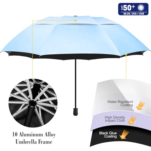 UPF 50+ Golf Umbrella with Adjustable Universal Clamp