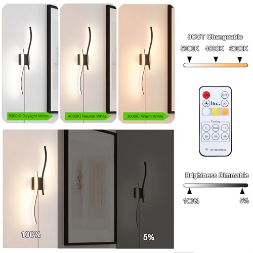 Modern Plug in Wall Sconce Set of 2 (2 Count)
