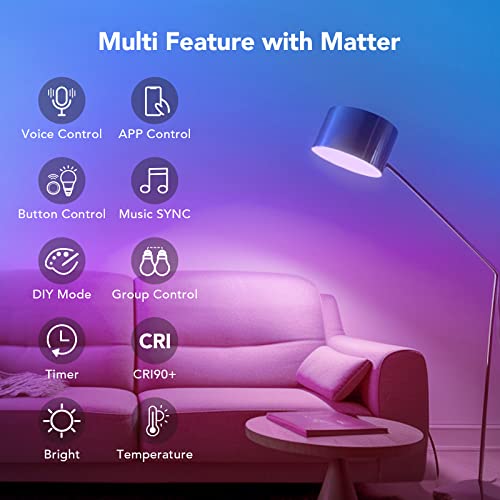 Matter Smart Light Bulb (2 Count)