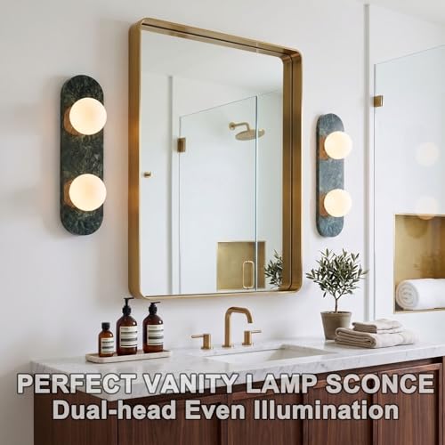 Modern Green Marble Wall Sconce