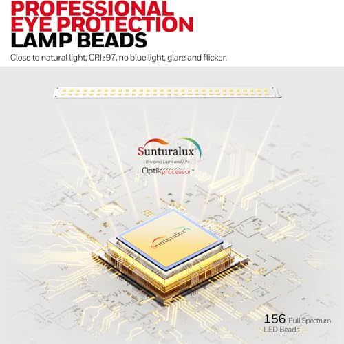 HJ1 Sunturalux LED Clamp Desk Lamp 1200LM for Computer