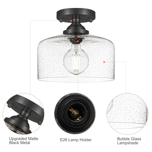 Small Semi Flush Mount Ceiling Light Fixture