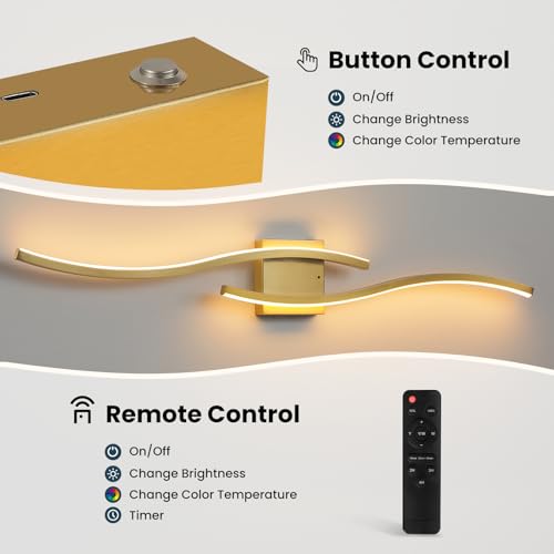 Gold Battery Operated Wall Sconces (2 Count)