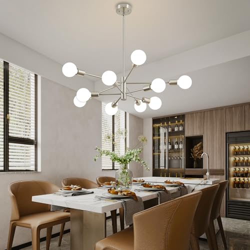 Chandeliers for Dining Room Brushed Nickel 10