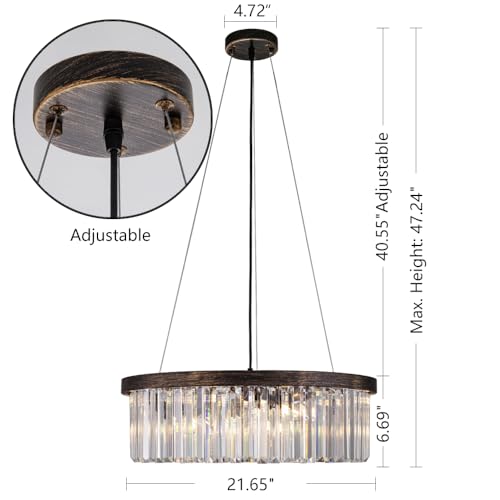 Crystal Chandelier for Dining Room Vintage Ceiling Lighting Fixture