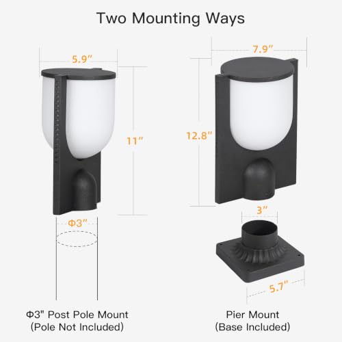 Glass Outdoor Post Lights Hard Wired