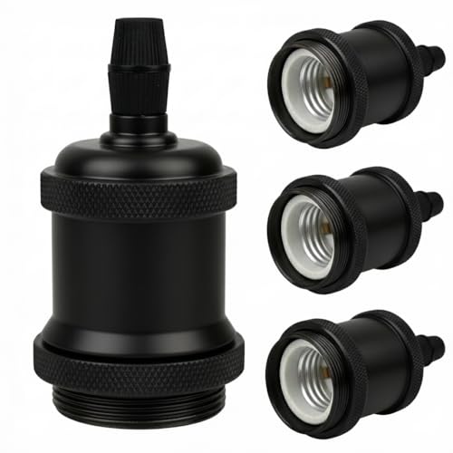 Black E26 Medium Base Light Socket 3 (3 Pack 3)
