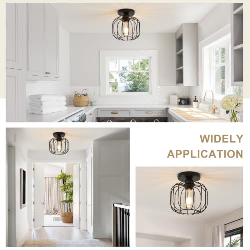Industrial Flush Mount Ceiling Light