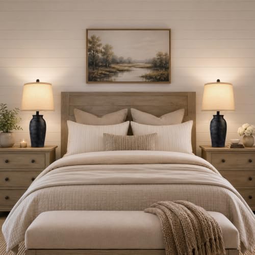 Ceramic Table Lamps Set of 2 for Living Room (2 Count)